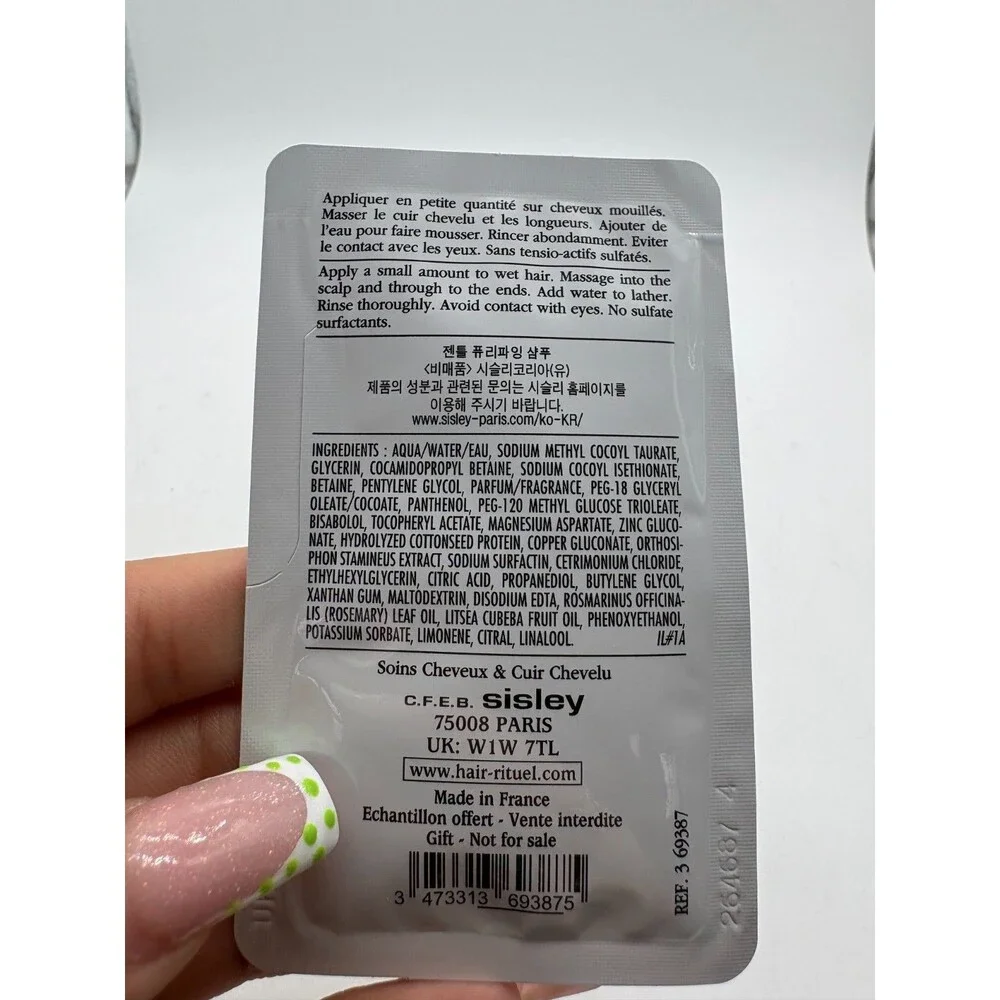Hair Rituel by Sisley Gentle Purifying Shampoo Java Tea Extract 8ml Sample Size